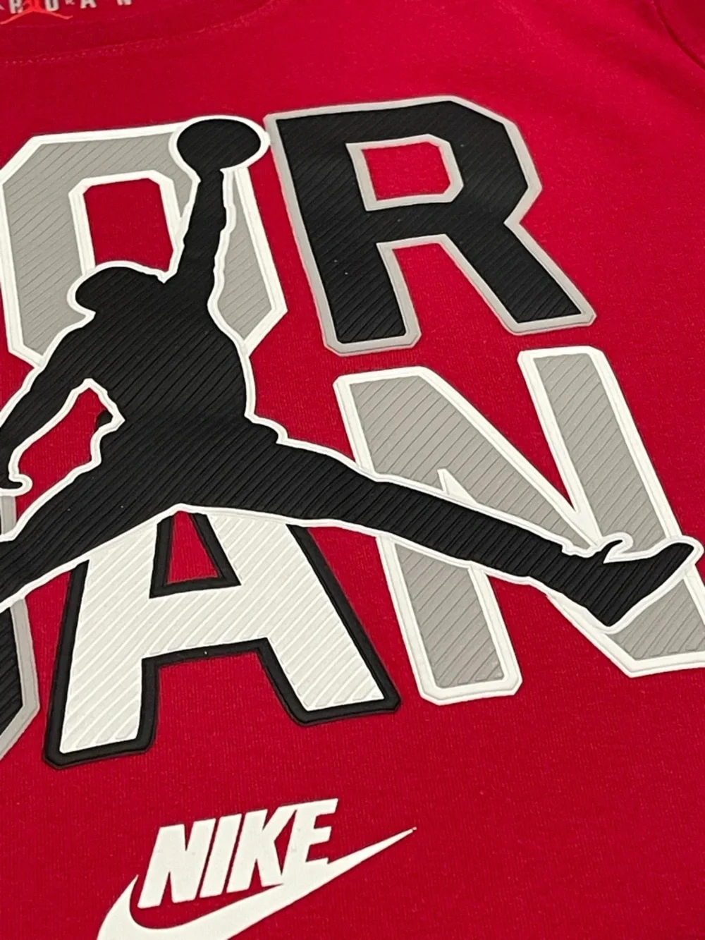 Nike Air Jordan Boys Red Graphic T-Shirt Jumpman Logo Size S 8–10